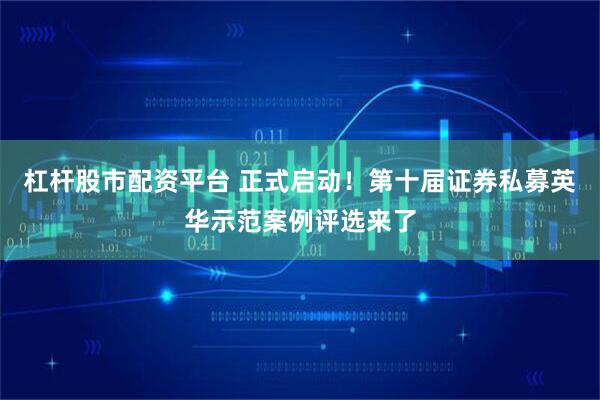 杠杆股市配资平台 正式启动！第十届证券私募英华示范案例评选来了